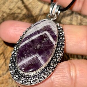 Purple Amethyst Pendant 2 7/8”